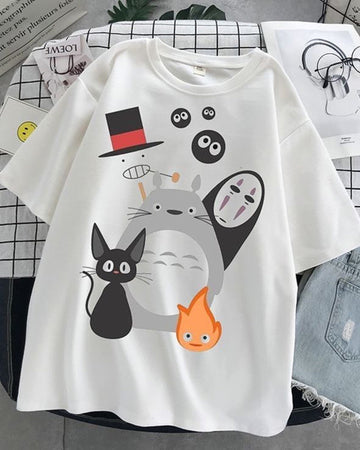 Cats Life Graphic Drop Shoulder Oversized T-shirt