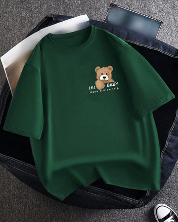 Baby Bear Graphic Drop Shoulder Oversized T-shirt