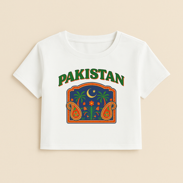 Women’s Pakistan Graphic Art Crop Top