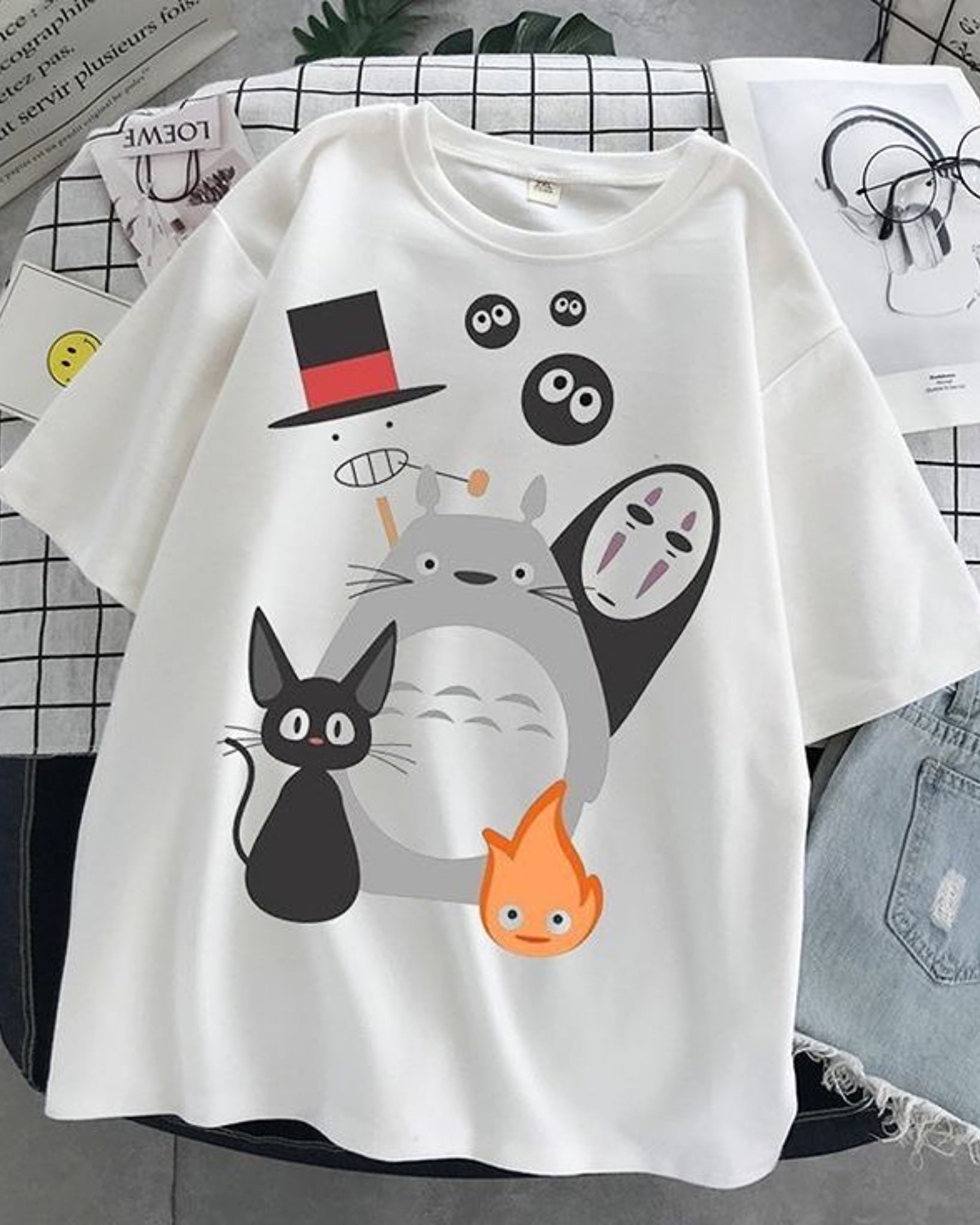 Cats Life Graphic Drop Shoulder Oversized T-shirt