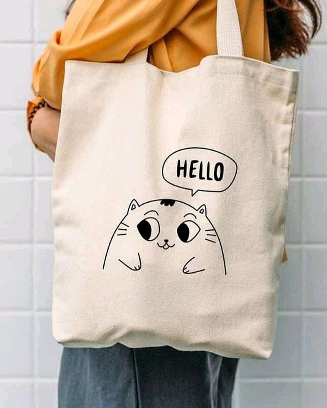 Hello Kitty Graphic Canvas Tote Bag