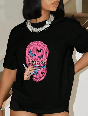 "Effortlessly Cool: Oversized Streetwear Tees for Trendsetting Girls"