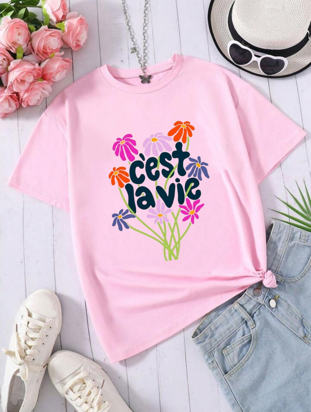"Urban Chic: Stylish Street Wear Tees for Girls"
