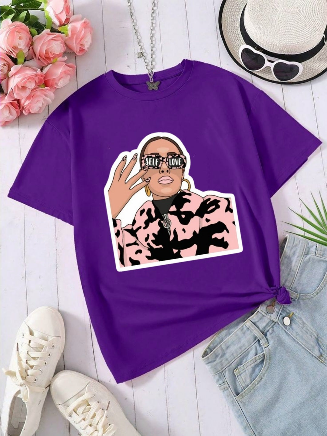 "Urban Chic: Stylish Street Wear Tees for Girls"